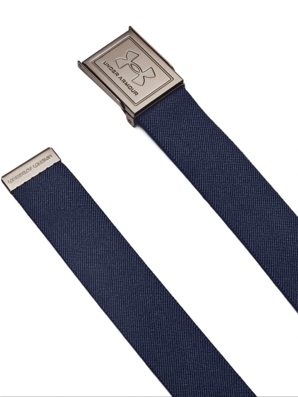 Under Armour Men's Navy Webbing Belt with Logo Buckle